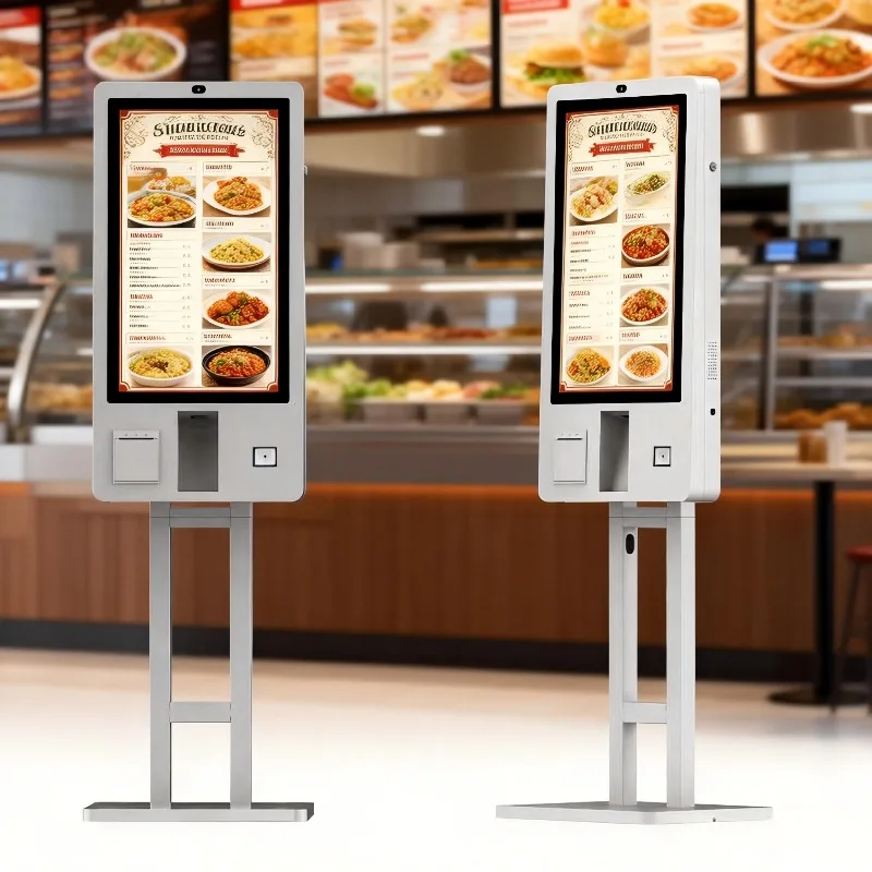 Windows/Android Self Service Ordering Checkout 32 Inch Touchscreen Payment Kiosk POS Monitor SDK for Supermarket Indoor Use