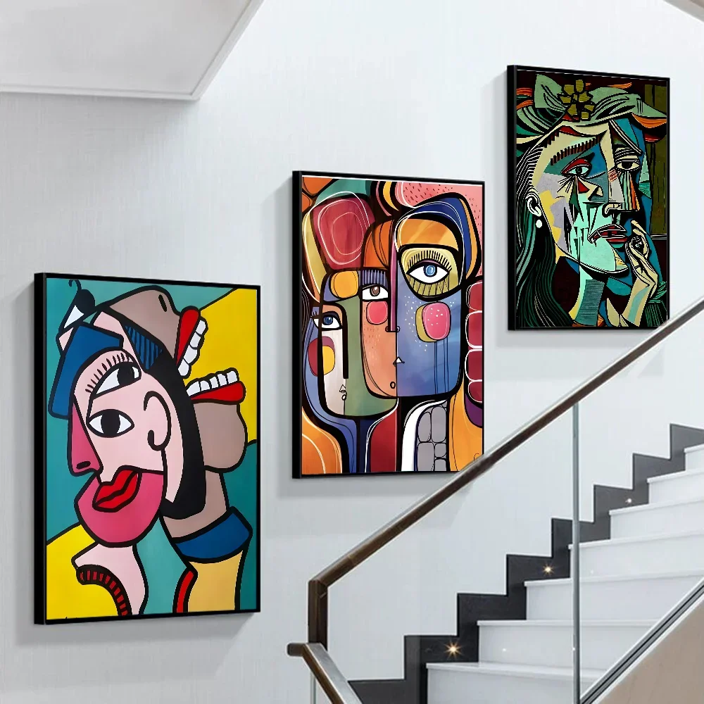 Abstract Vintage Picasso Classic Cartoon, Wall Art, HD Canvas Print Poster, Suitable for, Home, Living Room, Room Decoration