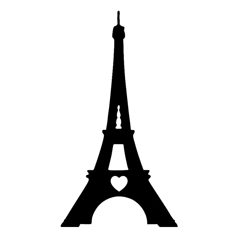 CK22129# 10x19CM Die-Cut Vinyl Decal For Eiffel Tower Heart Love Car Sticker Waterproof Auto Decors on Bumper Window Laptop