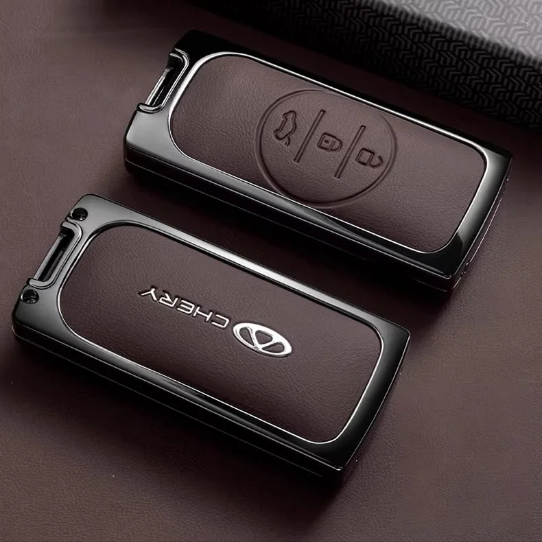 Zinklegierung Autoschlüssel-Hülle für Chery Tiggo 5X Sport Schlüsselanhänger Fernbedienungsabdeckung Gehäuse Ringhalter Zubehör – Detail 13