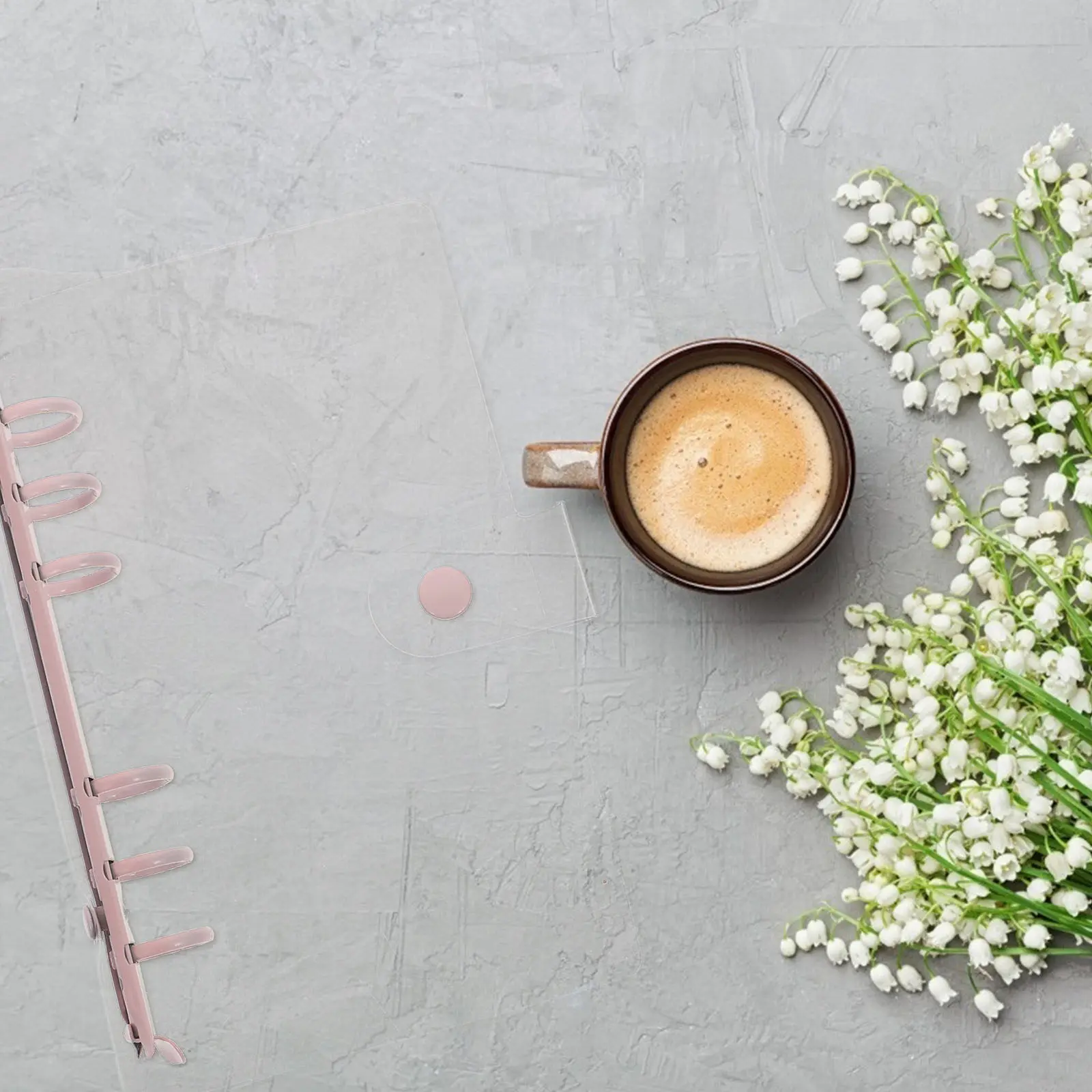 

1Pcs Fashionable Lightweight Transparent PVC Loose-Leaf Folder Binder Shell for Notebook Scrapbook Diary Journal Planning