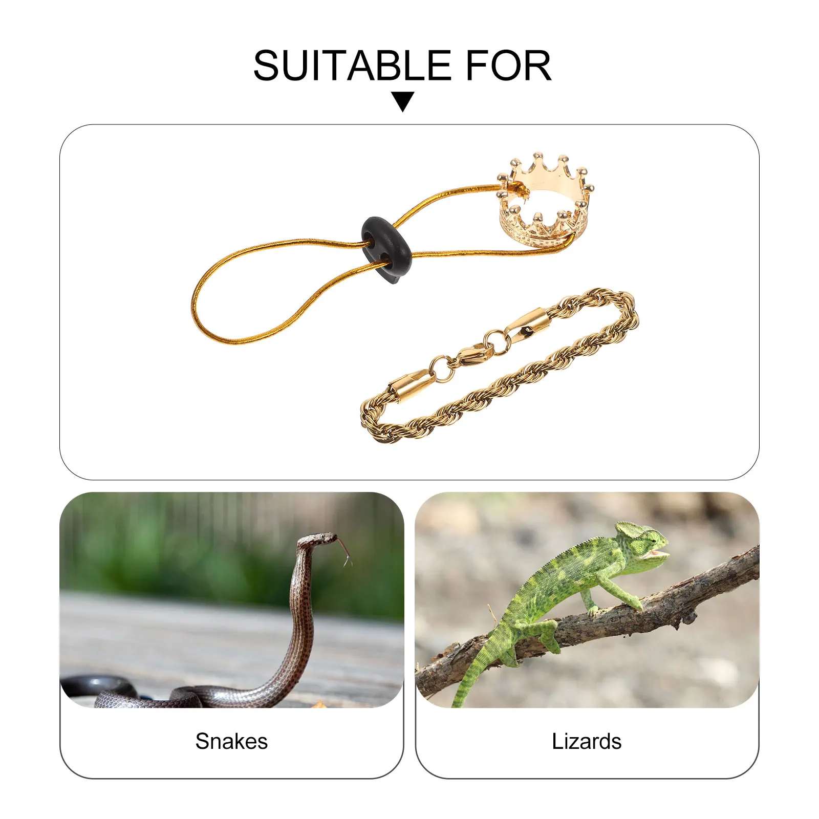 

1 Set Reptile Crowns Necklace Lizard Cosplay Costume Halloween Pet Accessories Decorative Headwear Festival Photo Prop For Snake