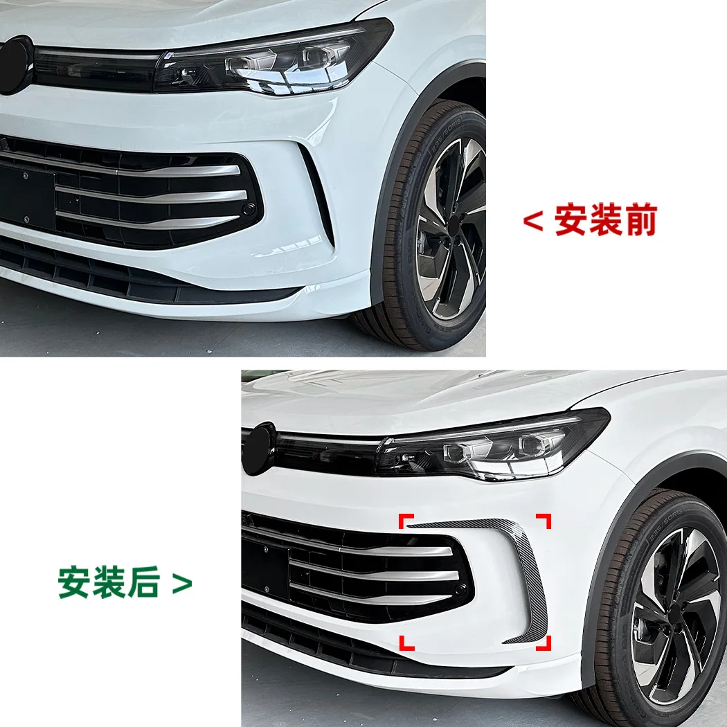 

Car Front Bumper Splitter Side Spoiler Air Vent Wind Knife Body Kits For Volkswagen VW Tiguan MK3 Standard Edition 2024 2025
