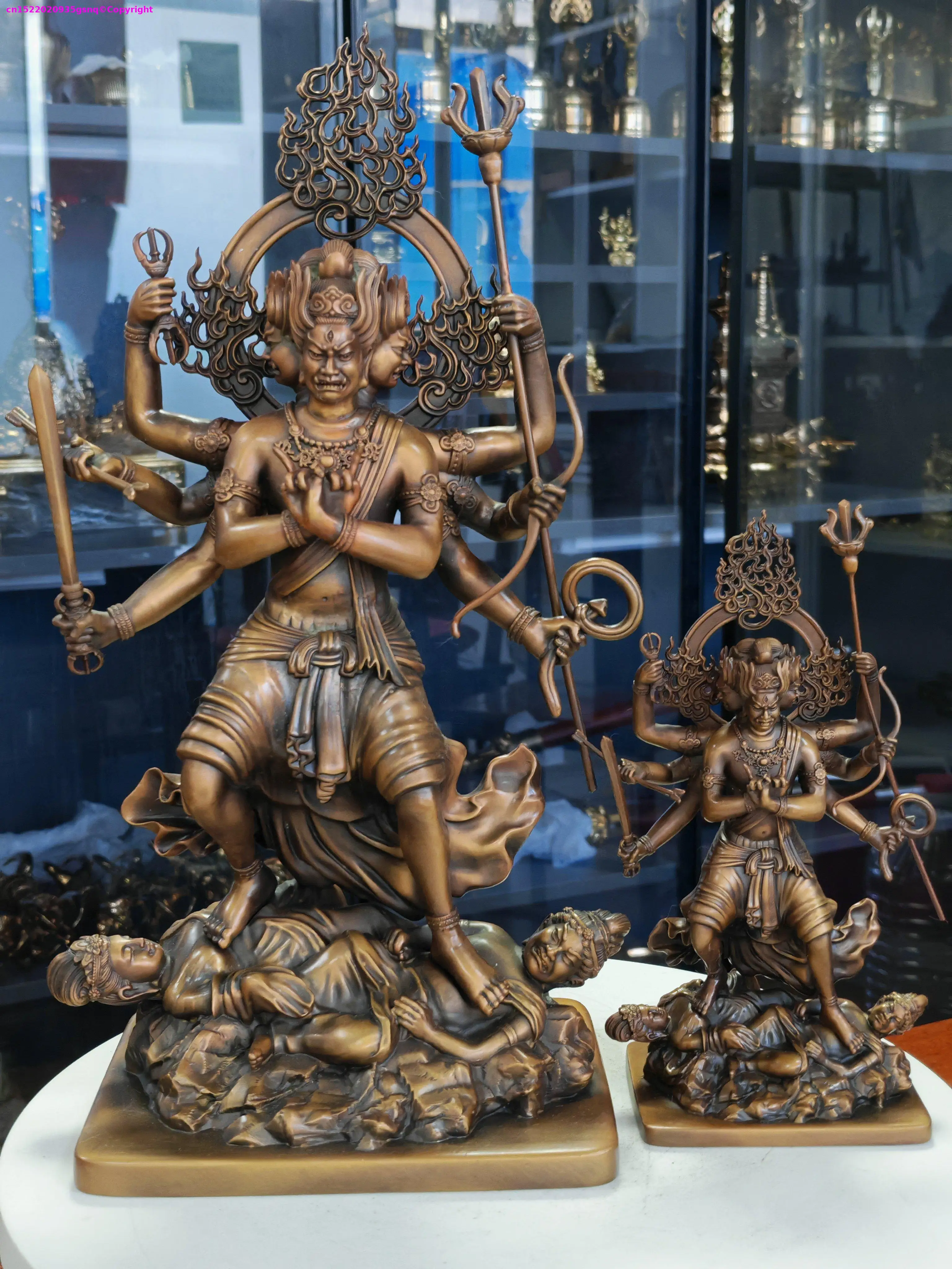 Buddhist supplies Esoteric Buddhism copper Trailokyavijaya Rare Vajrapani XIANG SAN SHI MINGWANG Buddhist offer sacrifices