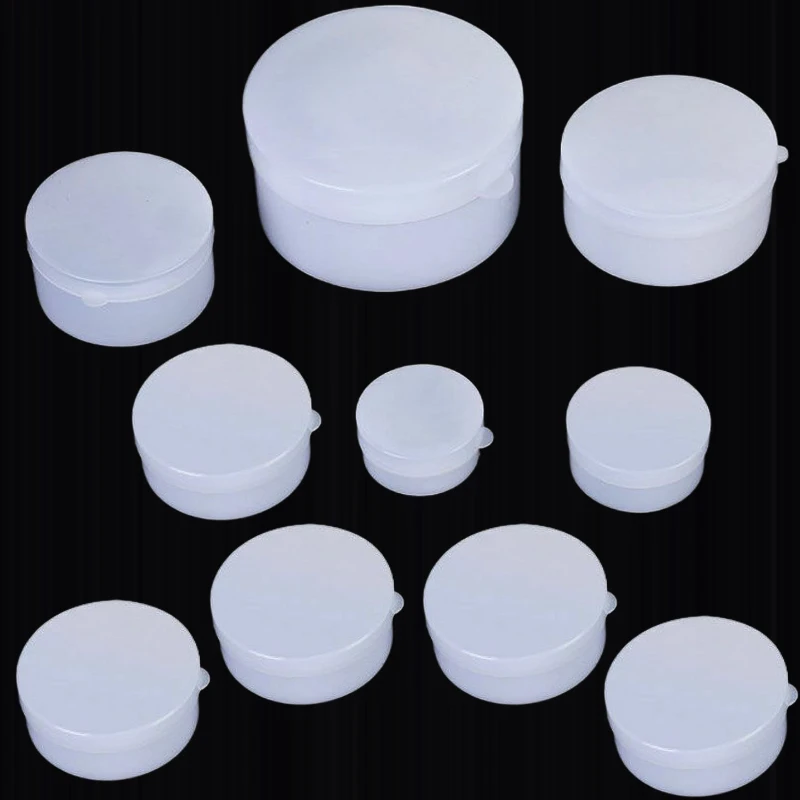 5Pcs 5g-100g White Plastic Cosmetics Jars Portable Empty Mini Sample Jar Pot Travel Refillable Containers For Face Cream Lotion