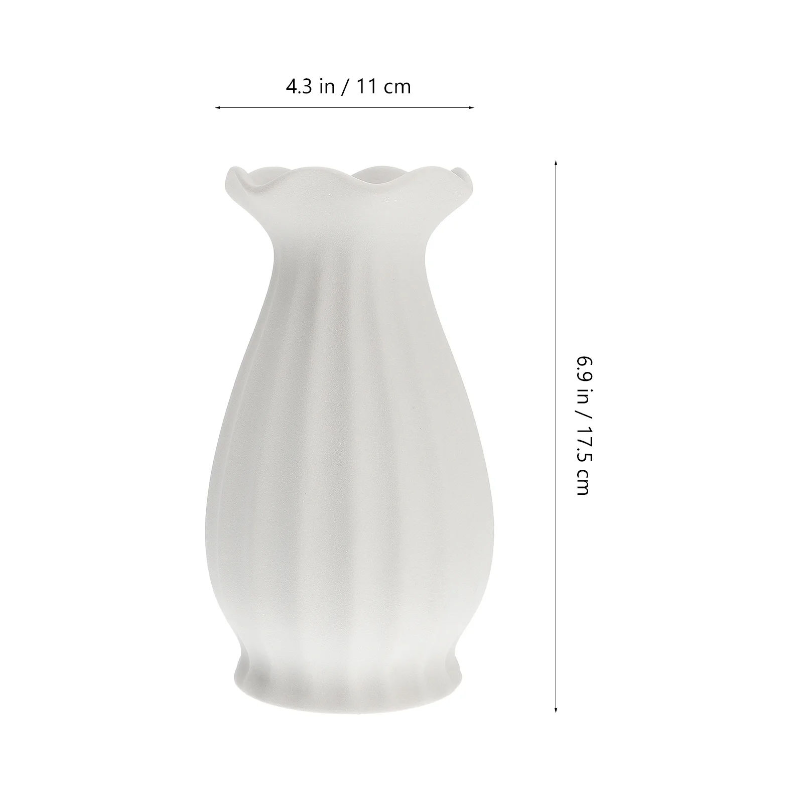 

1Pcs Ceramic Flower Vase White Material Artistic Shape Perfect for Home Office Floral Holder Ceramic Vase