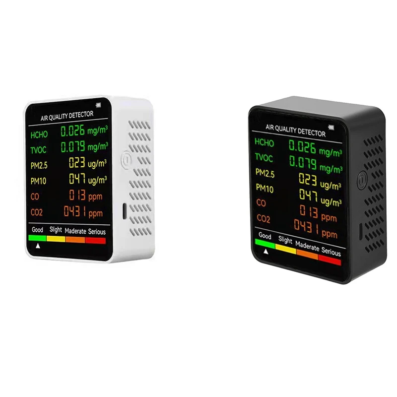 Imagem -04 - Hcho Tvoc co Co2 Qualidade do ar Detector de Formaldeído Co2 Monitor Escritório em Casa Qualidade do ar Testador em Pm2.5 Pm10