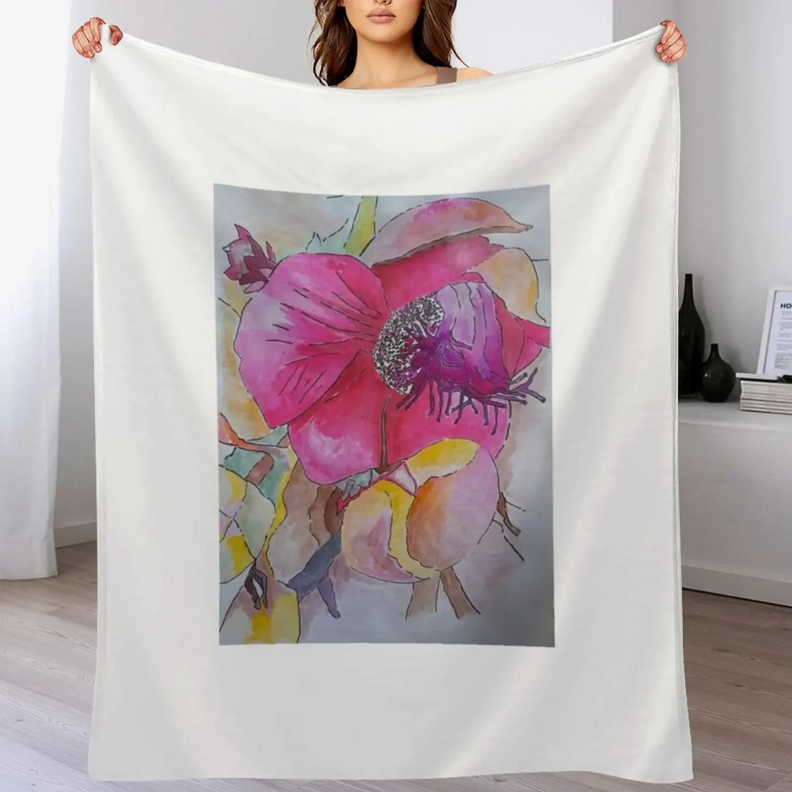 

Tropical flower of Seychelles Throw Blanket Multi-Purpose christmas decoration Luxury Throw Luxury St Blankets