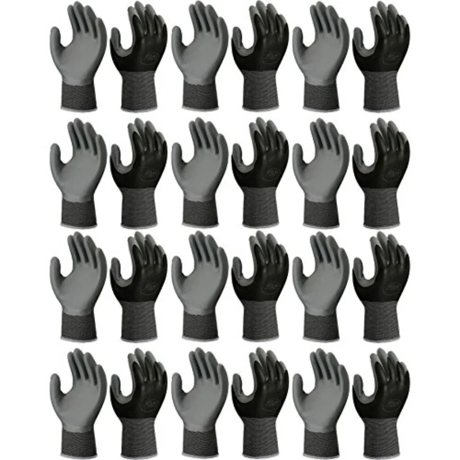 

12 Pack - Atlas 370BLK Nitrile Tough Gloves - Medium