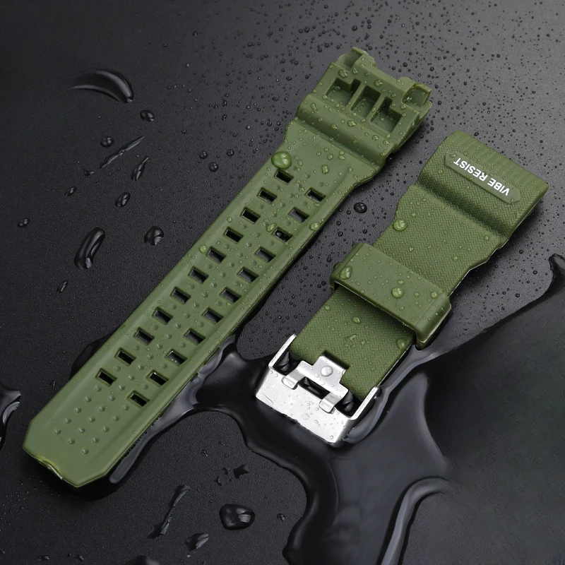 For Casio G-SHOCK Big Mud King Series Army Green Khaki Replace Watchband GWG-1000 Resin Silicone Strap Men\'s Accessories