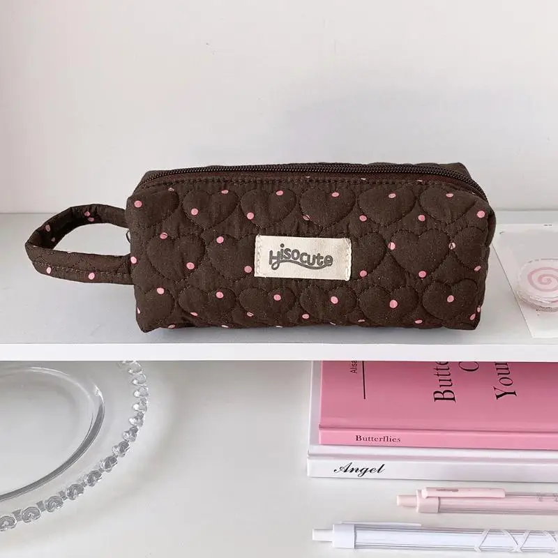 1 Stück, große, tragbare Stiftetasche, Stifteetui, vielseitig einsetzbar, mit Punktmuster, ideal für Schüler. – Detail 11