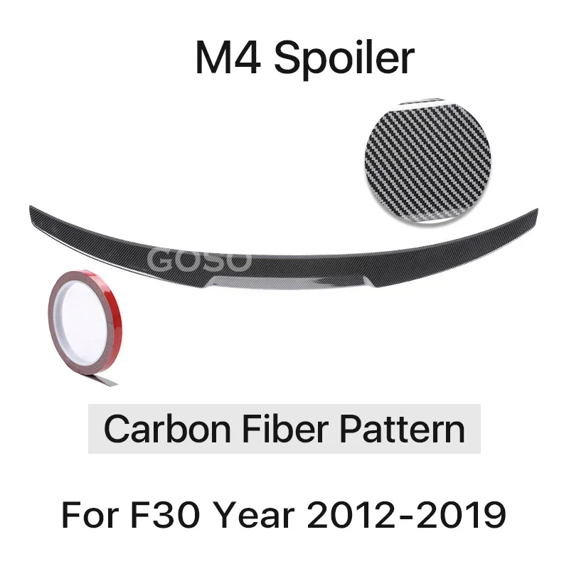 Koolstofvezel Achterbumper Lip Kofferbak Wing Mp M4 Psm Stijl Dak Spoiler Kit Voor Bmw 3 Series F30 F31 F35 2012-2019 Glanzend Zwart