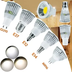 5PCS GU10 Led Dimmable Bulbs E27 E14 MR16 GU5.3 LED COB Spotlight 9W 12W 15W Spot Light Bulb High Power lamp AC 110V 220V
