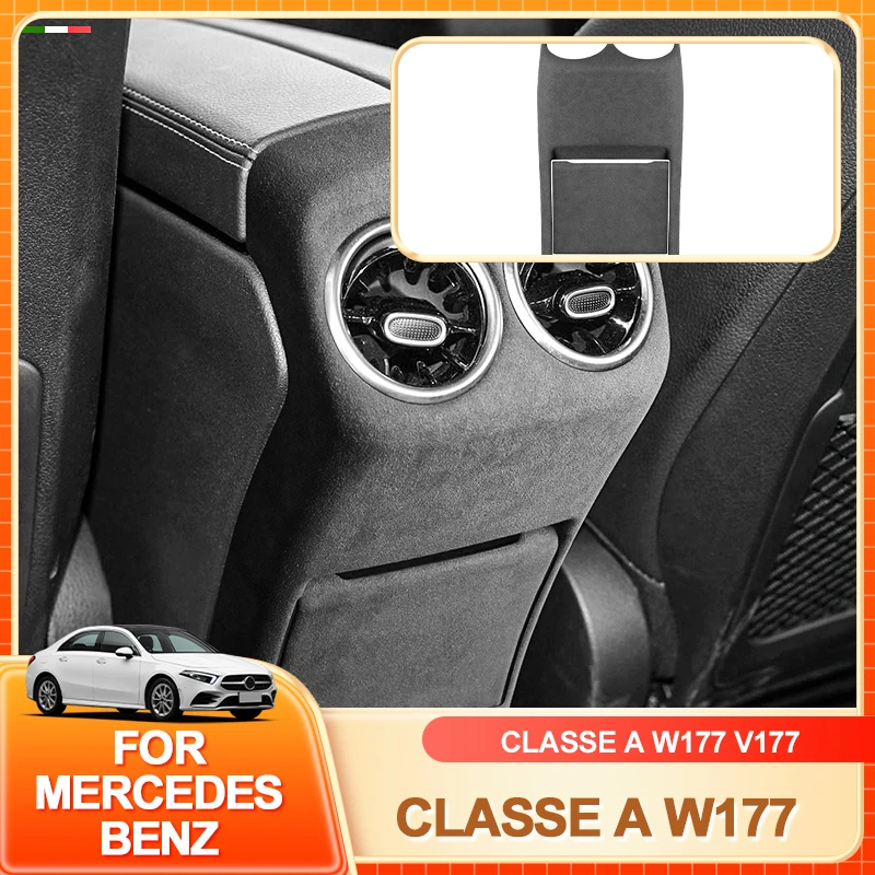 

Interior Mouldings Alcan tara Suede For Mercedes-Benz A Class W177 V177 Car Rear Air Vent Outlet Cover Panel Frame Interior Upgr