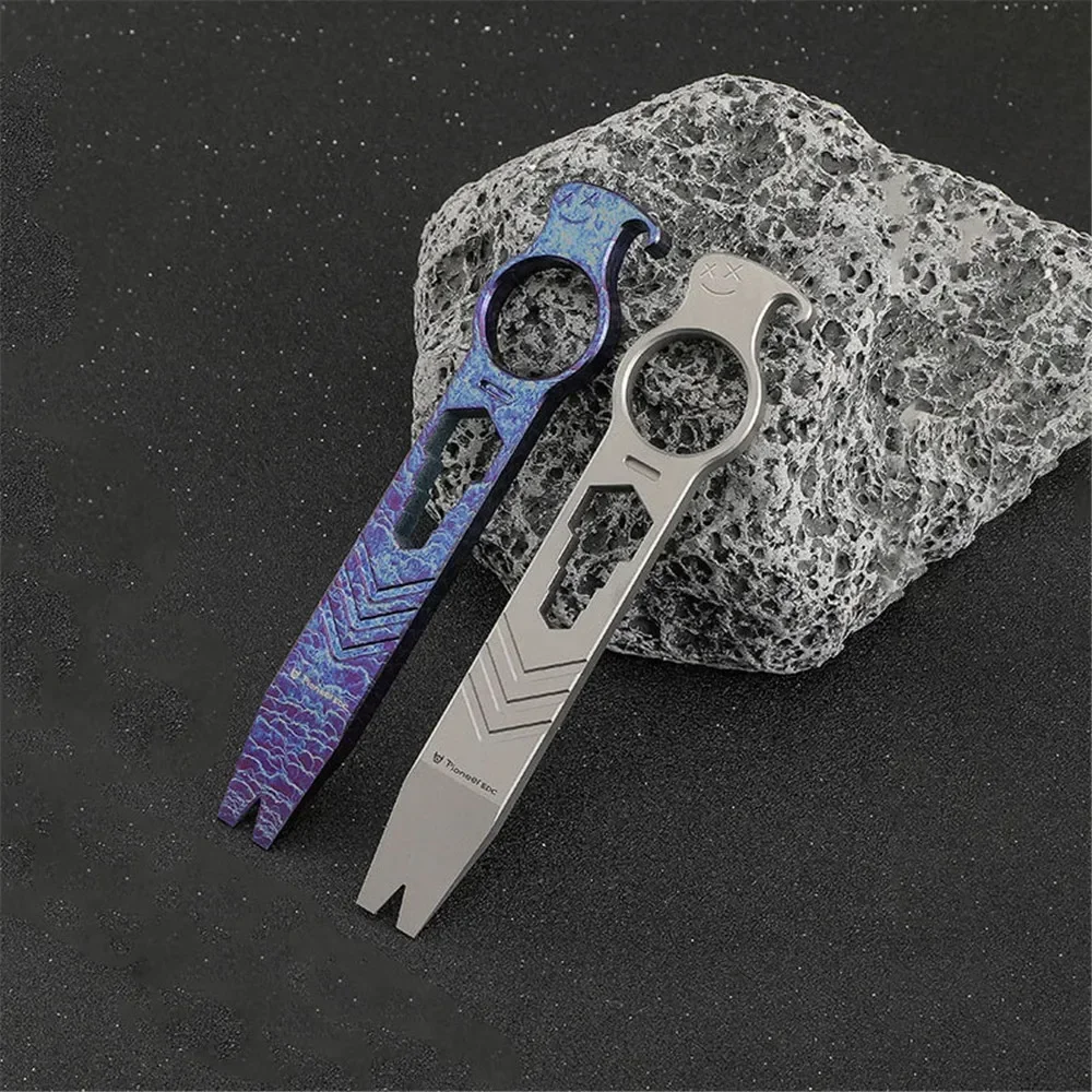 

EDC Titanium Alloy Crowbar Hand Tools Outdoor Camping Multifunction Bottle Opener EDC Tools