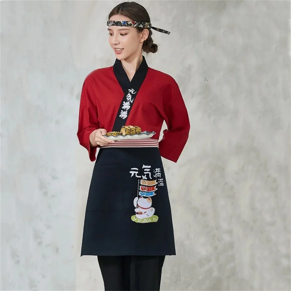 Uniforme de restaurante japonés Unisex, traje de Chef, ropa de trabajo para restaurante, ropa de cocinero, uniforme de Chef japonés