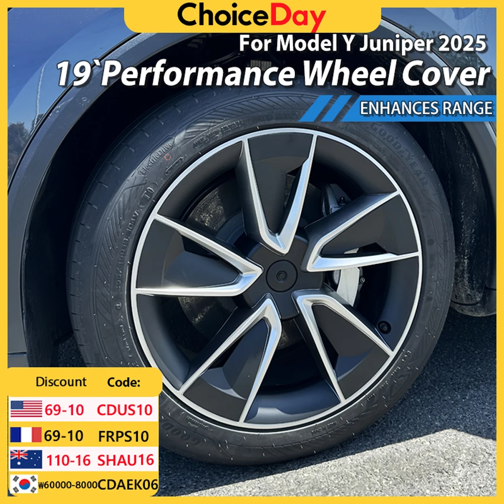 

4 шт. крышка ступицы для Tesla Model Y Juniper 19 дюймов, сменная крышка колеса, автомобильный колпак, полный обод автомобиля, аксессуары 2025