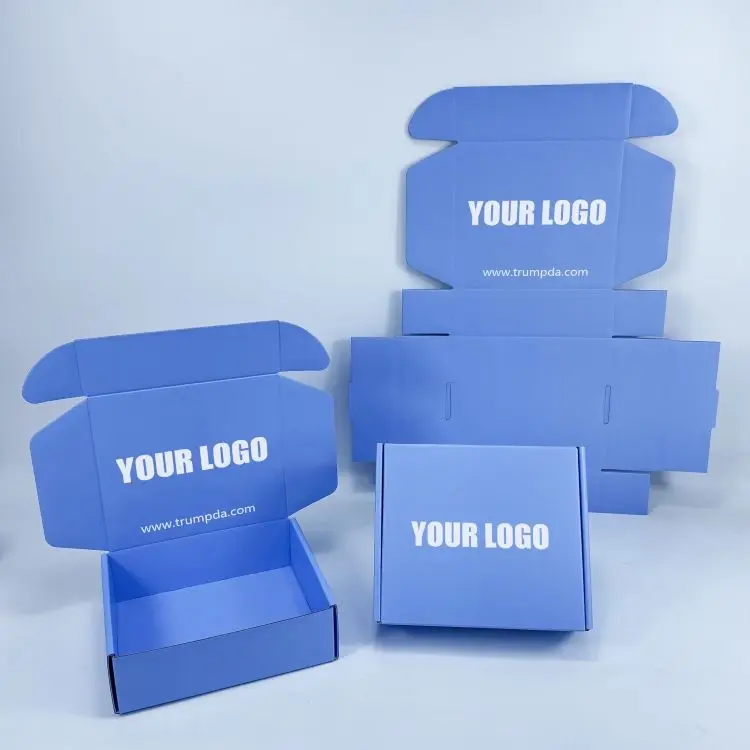 Custom Zipper Airplane Box Kraft Paper Self Adhesive Easy Tear Express Shipping Box Color Gift Packaging Box