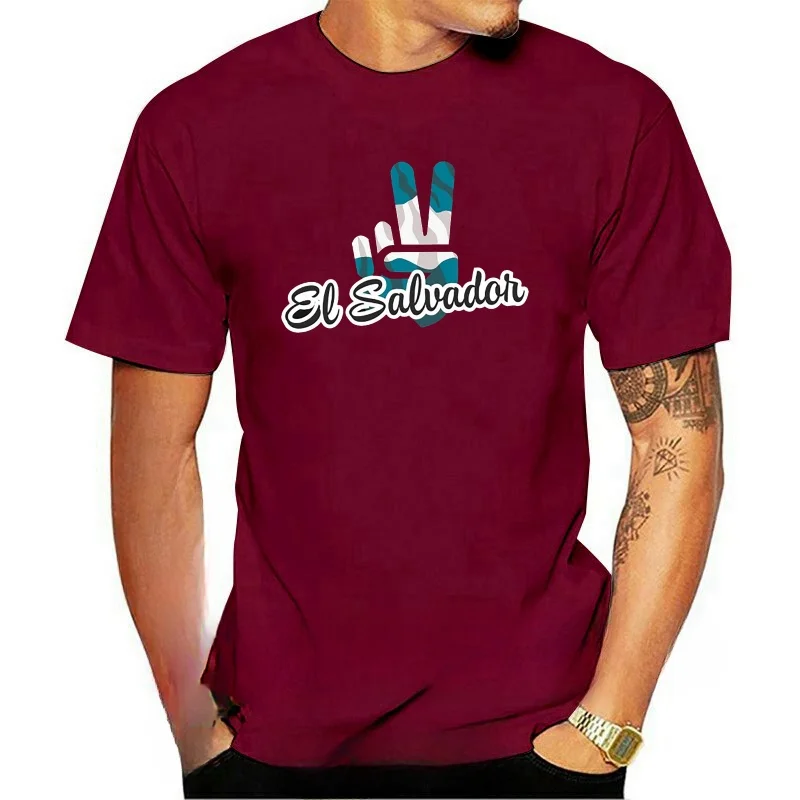 T-Shirt Men - Jdm   Die Cut - Flag - El Salvador Crewneck New Fashion Men Short Sleeve Brand Style Sleeve Custom  New Arrival