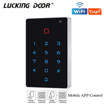 Tuya App Wifi Access Control System Kit Waterproof RFID Keypad 125KHz 13.56MHz Wiegand Output and Input Reader Door Lock System