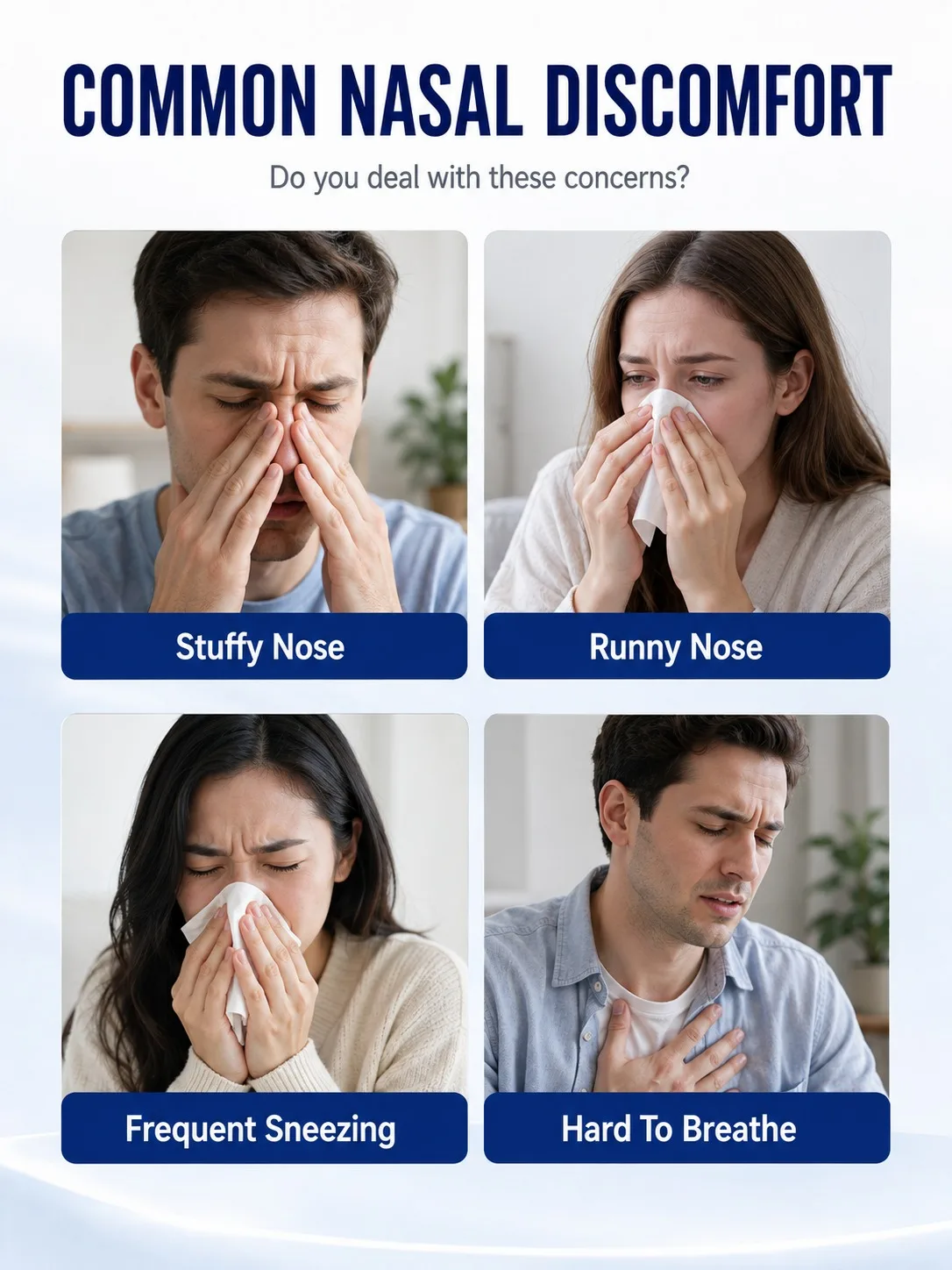 Smart Nasal Phototherapy Device Red Light Nose Care Tools Relief for Nasal Congestior Sneezing and Runny Easy to Carry