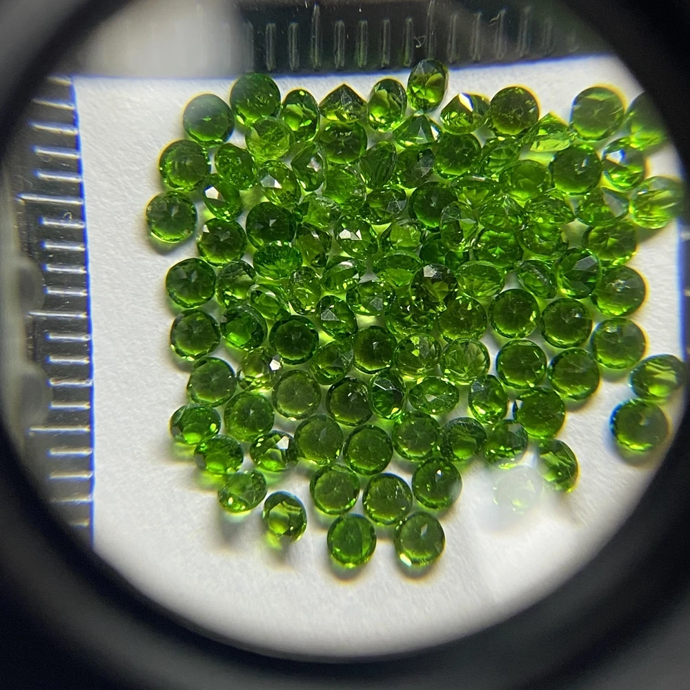 1 Carat 1 Bag Small Size 0.8mm to 2mm Original 100% Natural Green Diopside Loose Gemstones