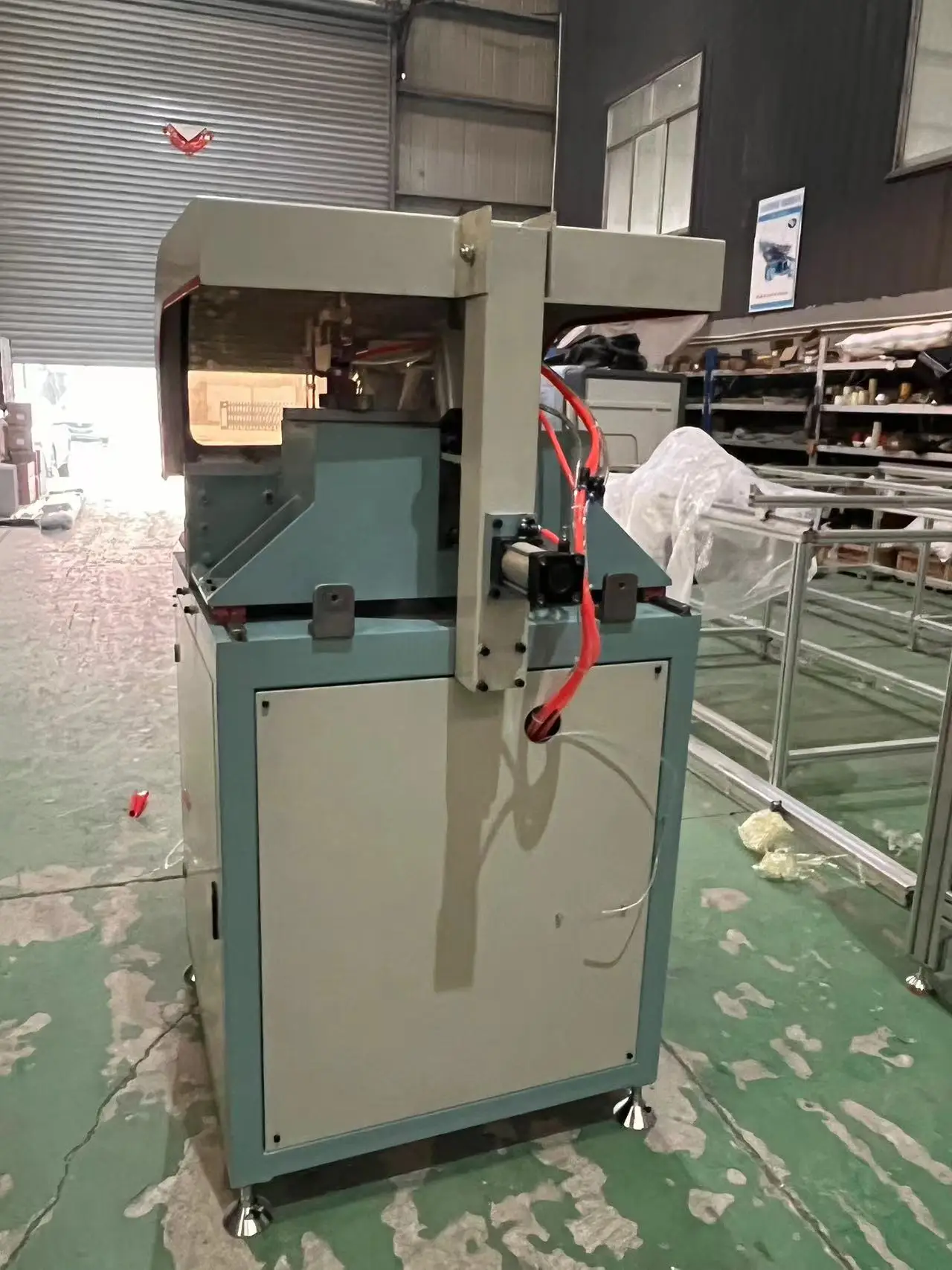 Economical Single Head Manual Aluminium Profile Cutting Saw Machine New Used Window Manufacturing Plant Italy Designed.