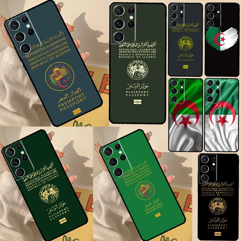 Algerian Algeria Passport Case For Samsung Galaxy S23 S20 FE S21 S22 Ultra Note 20 S10e S8 S9 S10 Note 10 Plus Cover