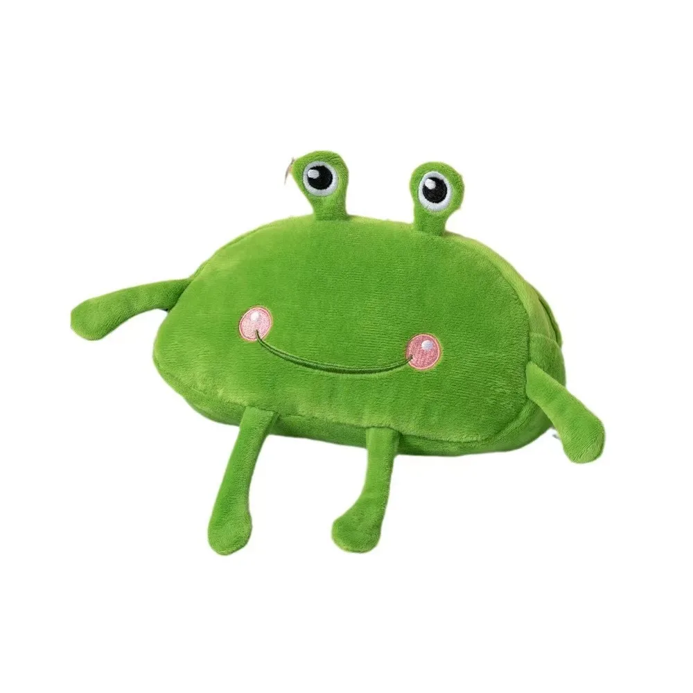 Funny plush big mouth frog pencil case with high appearance and large capacity stationery bag for students, portable desktop sto