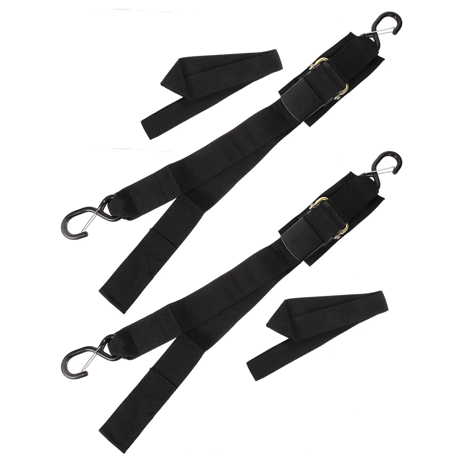 

2 Sets Boat Winch Straps With Hook For Boat Trailer Kayak Binding Heavy Duty Nylon Transom Tie Down Straps Safety Buckle Durable