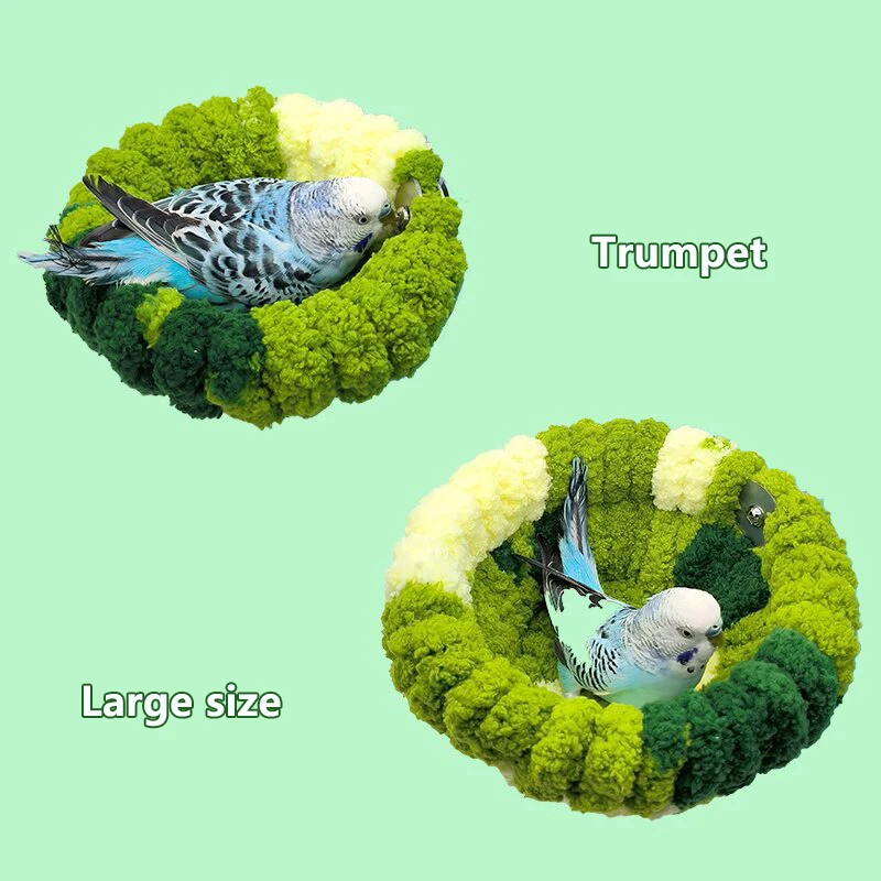 Cozy Winter Bird Nest - Plush Parrot And Budgie Bed For Cold Weather - Soft Cotton Birdhouse For Warmth & Comfort