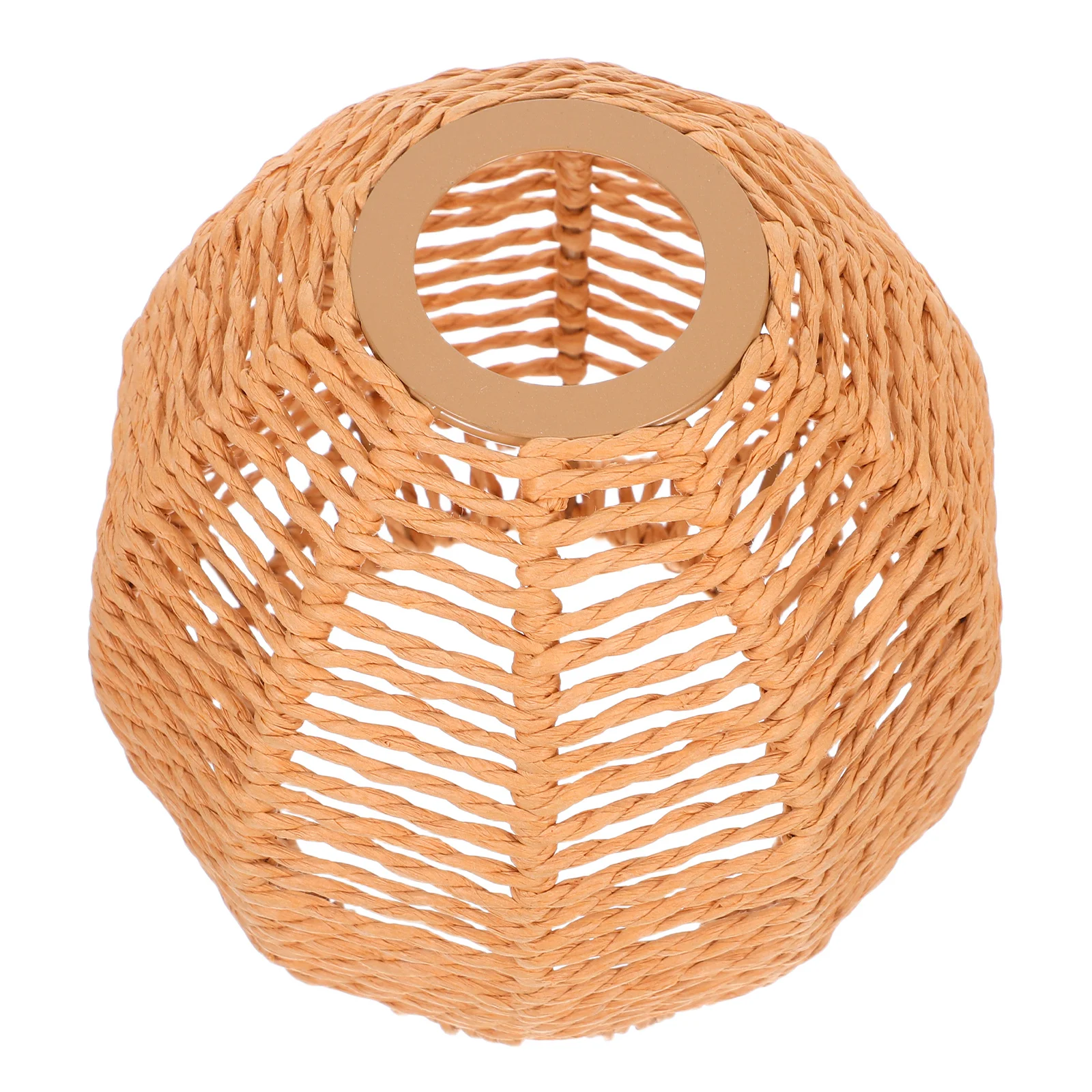 

Nordic Style Wicker Light Shade 42Mm Hole Handwoven Rattan and Paper Rope Pendant Lamp Cover for Ceiling Floor Table Lamp Khaki