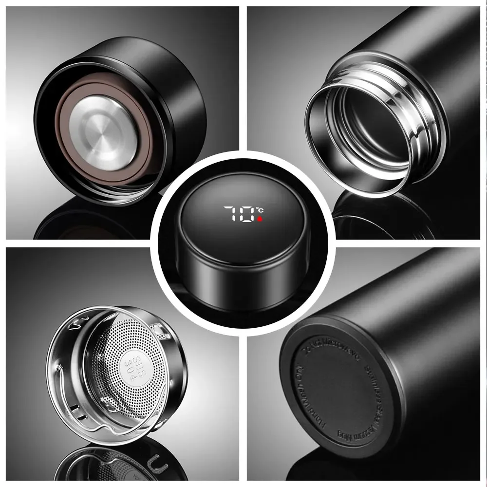 For Brilliance M2 V3 V5 H230 H320 H530 500ml Portable Car Smart Thermos Water Cup Temperature Display Car Interior Accessories