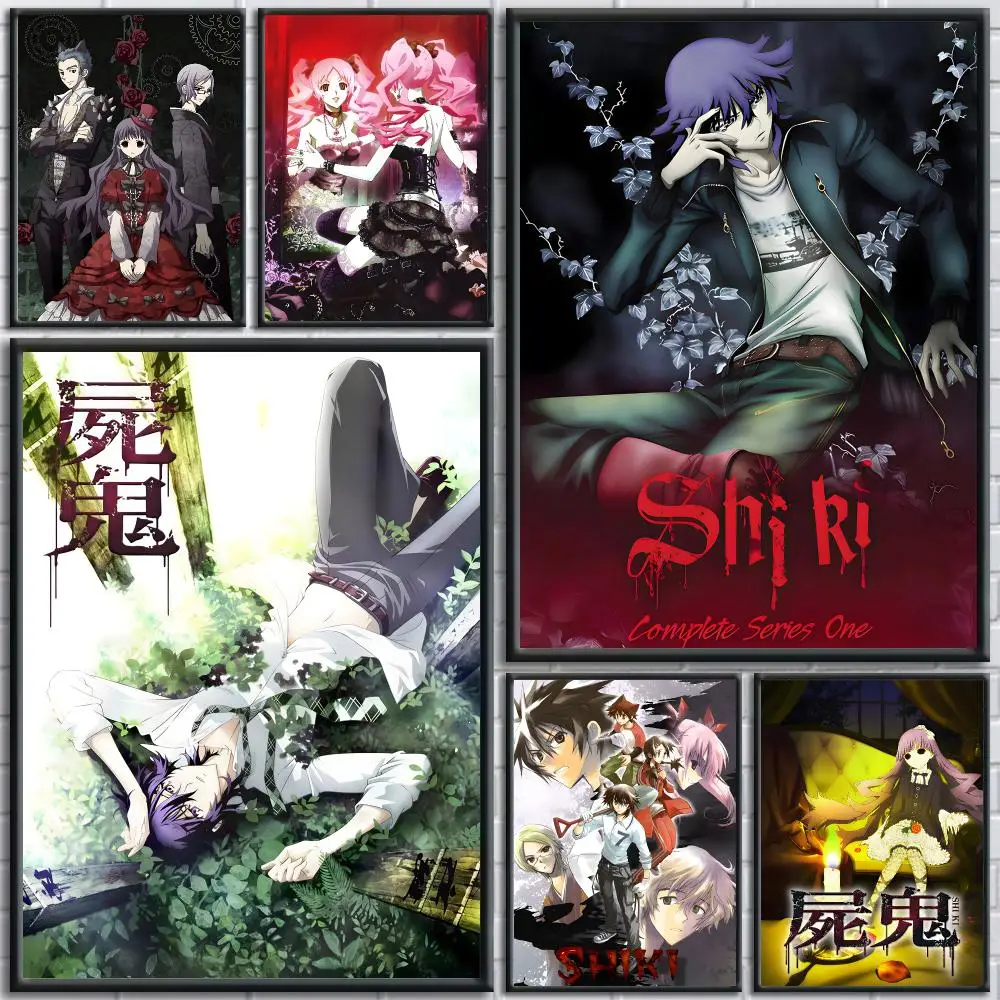 Horror Anime Shiki Poster HD Self-Adhesive No Residue After Removal Ideal for All Kinds of Wall Decor