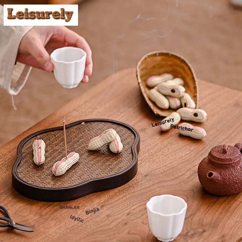 الإبداعية الفول السوداني حامل البخور زن حديقة البخور الشعلات البعوض لفائف حامل كوزة مبخرة طقم شاي صيني لوازم الحرفية