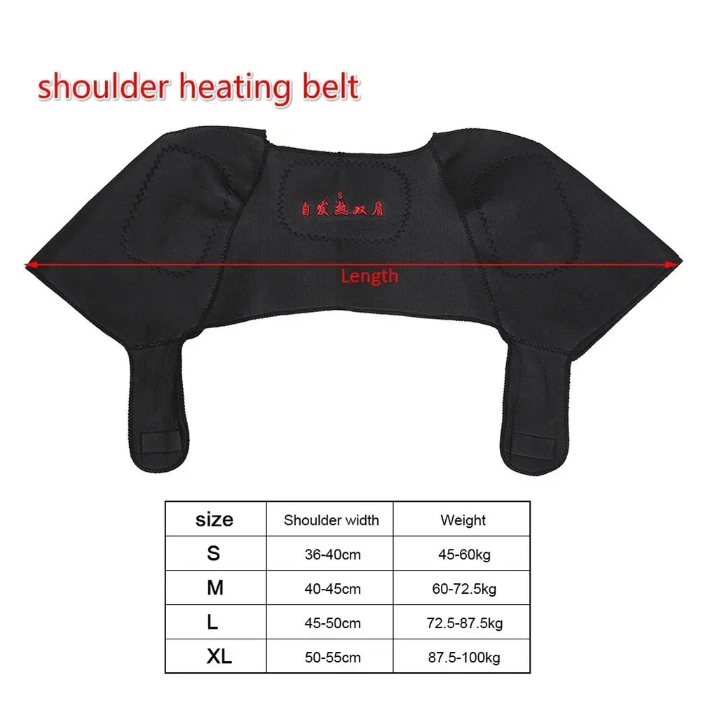 1Pc Self-Heating Shoulder Pads Winter Warm Shoulders Breathable Sweat Absorbing Shoulder Guards Adjustable Should Protector