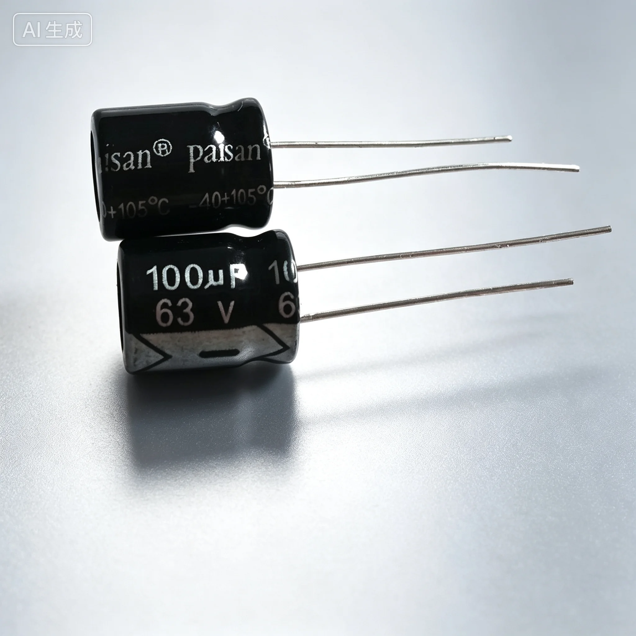 for 100uF 63V 105°C Electrolytic Capacitor, 10×13mm  100pcs