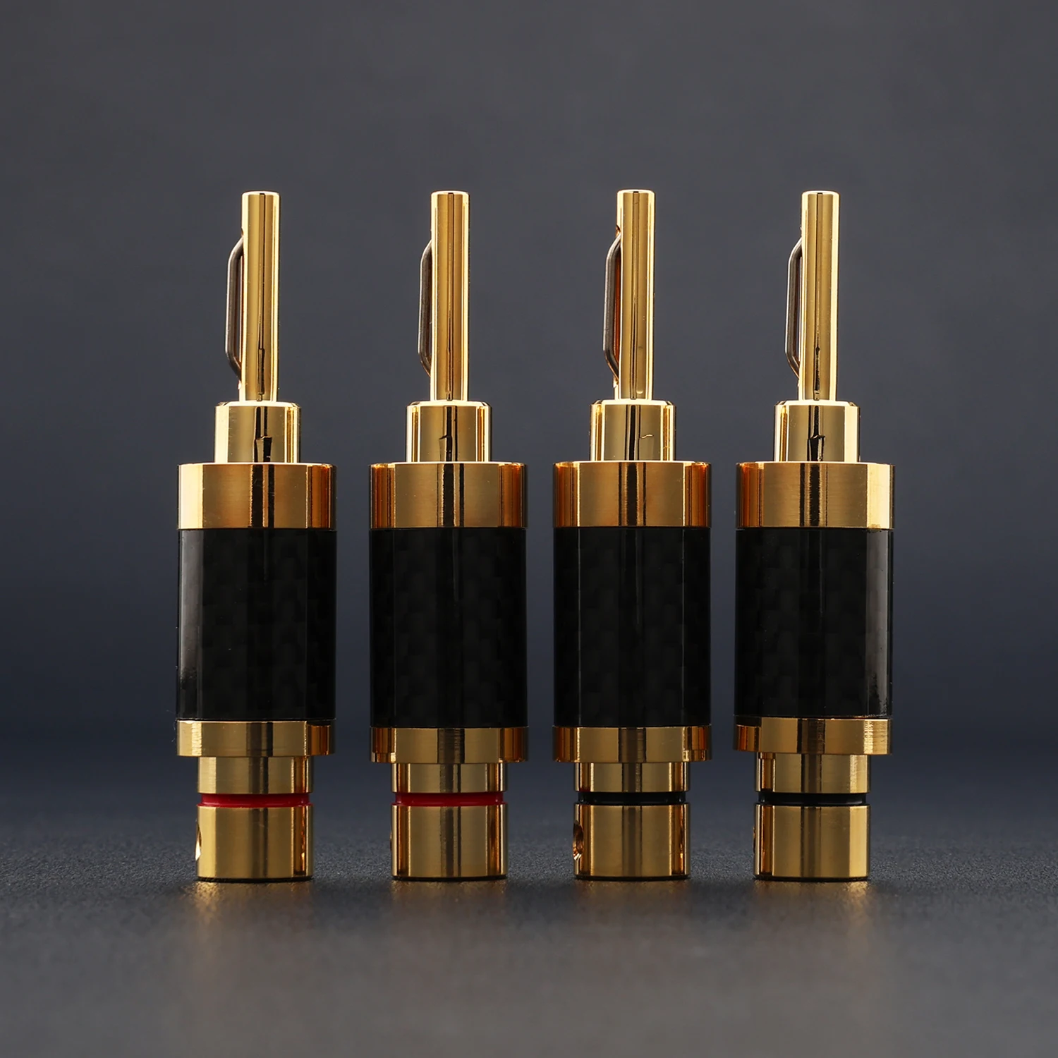 VB430G Hifi Speaker Cable Gold Plated Carbon Fiber Banana Plug Connector High Fidelity Audio Speaker Wire