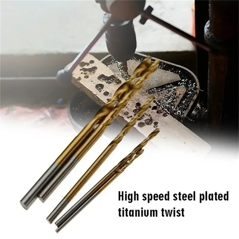 Imagem -05 - Hss Titanium Coated Twist Broca Grupo Brocas de Metal de Aço de Alta Velocidade para Madeira de Ferro Fundido Ferramentas Elétricas de Alta Qualidade 50 Pcs 100 Pcs