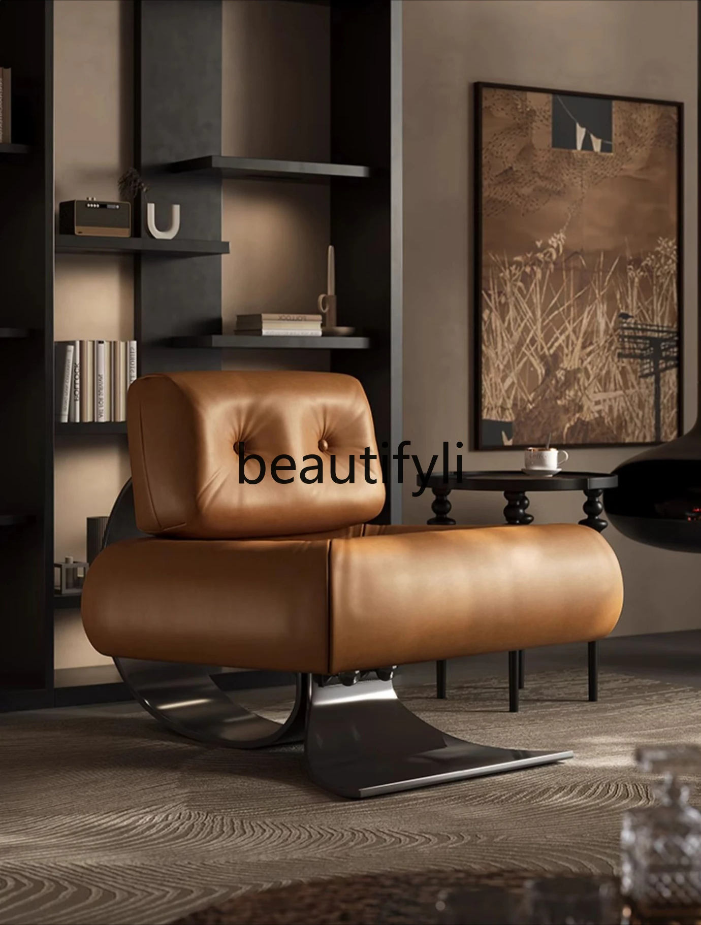 

Single sofa antique special-shaped art leisure chair villa living room lazy sofa leather