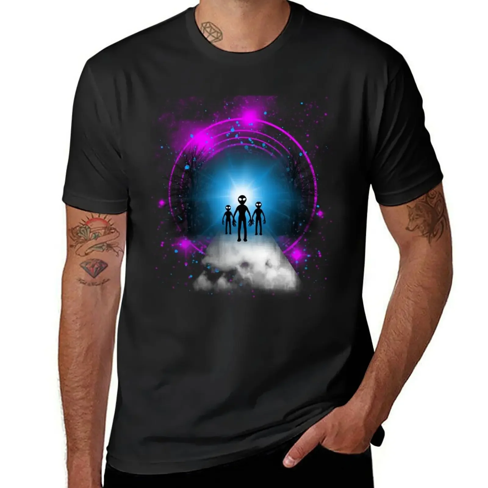 

ALIEN PLANET T-Shirt blue lock for a boy Men's cotton t-shirt