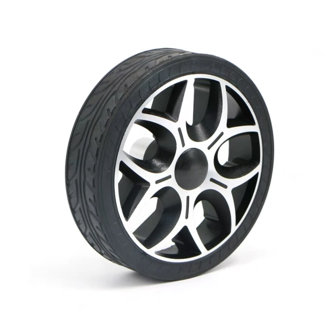 頑丈なゴム製耐荷重ホイール,アクティブホイール付きインテリジェントカーロボット,耐摩耗性ドライブタイヤ,100mm