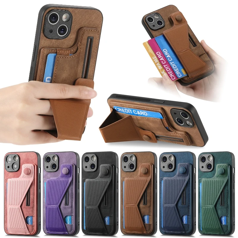 

Fashion Creative Vertical Slideway Stand Phone Case For iPhone 15 Plus 14 13 12 11 Pro Max XR X XS Max 8 7 Plus SE Phone Cover