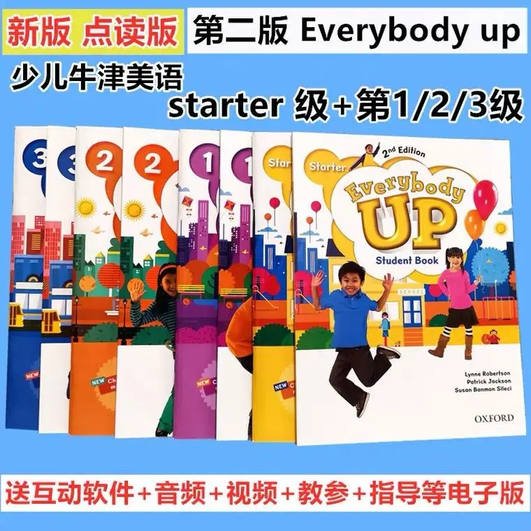 English Original OXFORD EVERYBODY UP Second Edition Student Book+Workbook Level 0-6 Children English Textbook