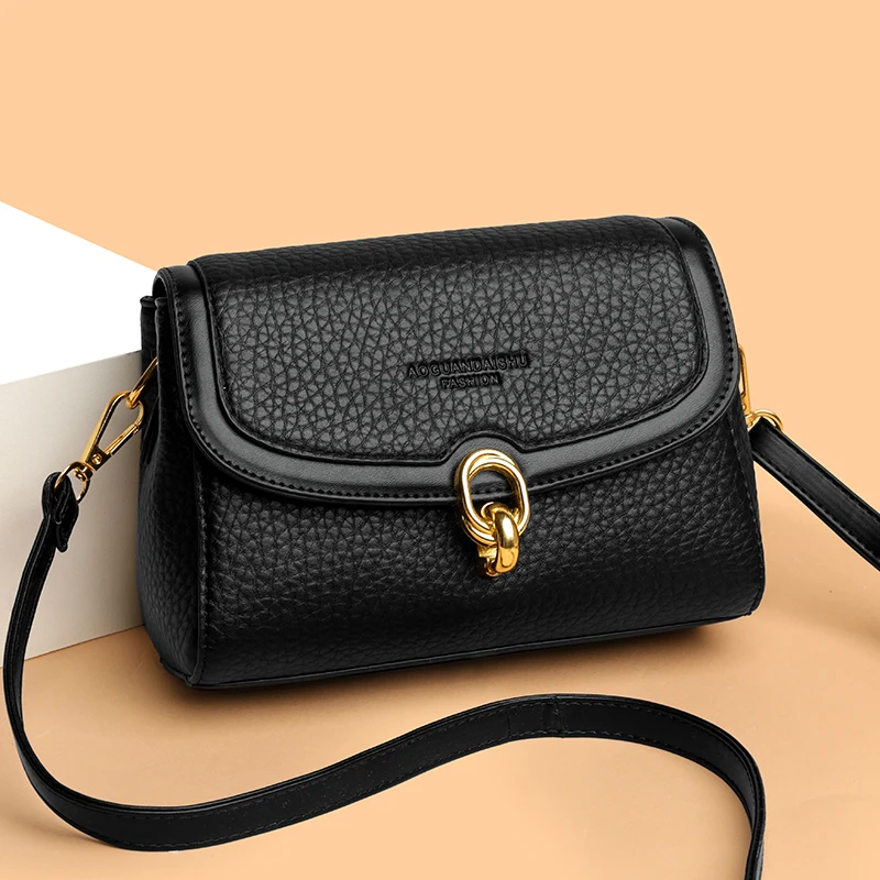 

Модная женская сумка через плечо из искусственной кожи с небольшим клапаном, кошелек через плечо, элегантная женская сумка для повседневного использования, легкая и стильная"