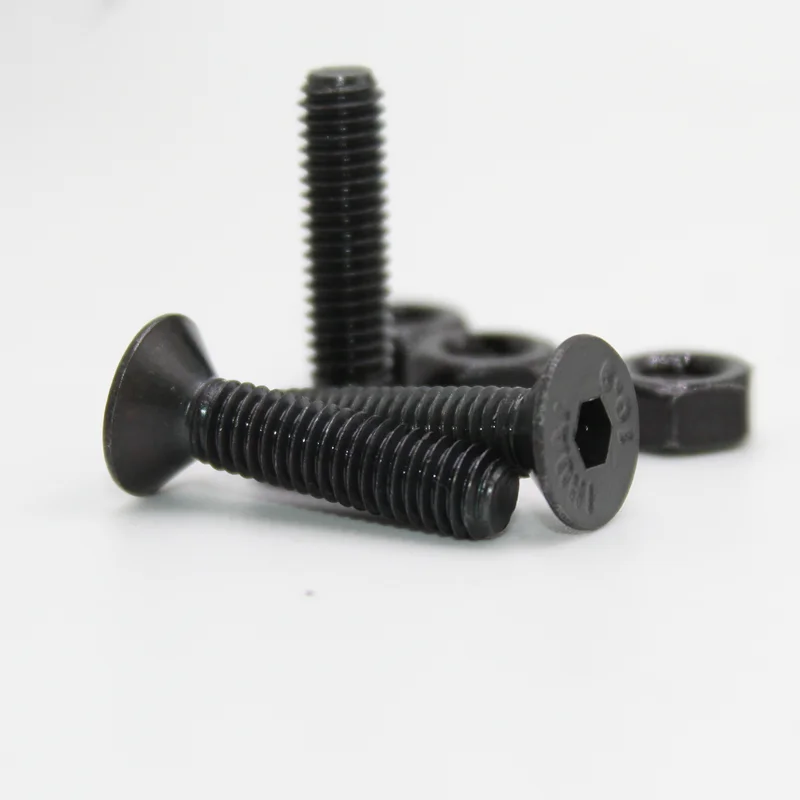 Inbus schraube und Mutter din7991 m2 m3 m4 m5 m6 schwarz Klasse 10,9 Kohlenstoffs tahl Sechs kant buchse flache Senkkopf Inbus schraube – Detail 7