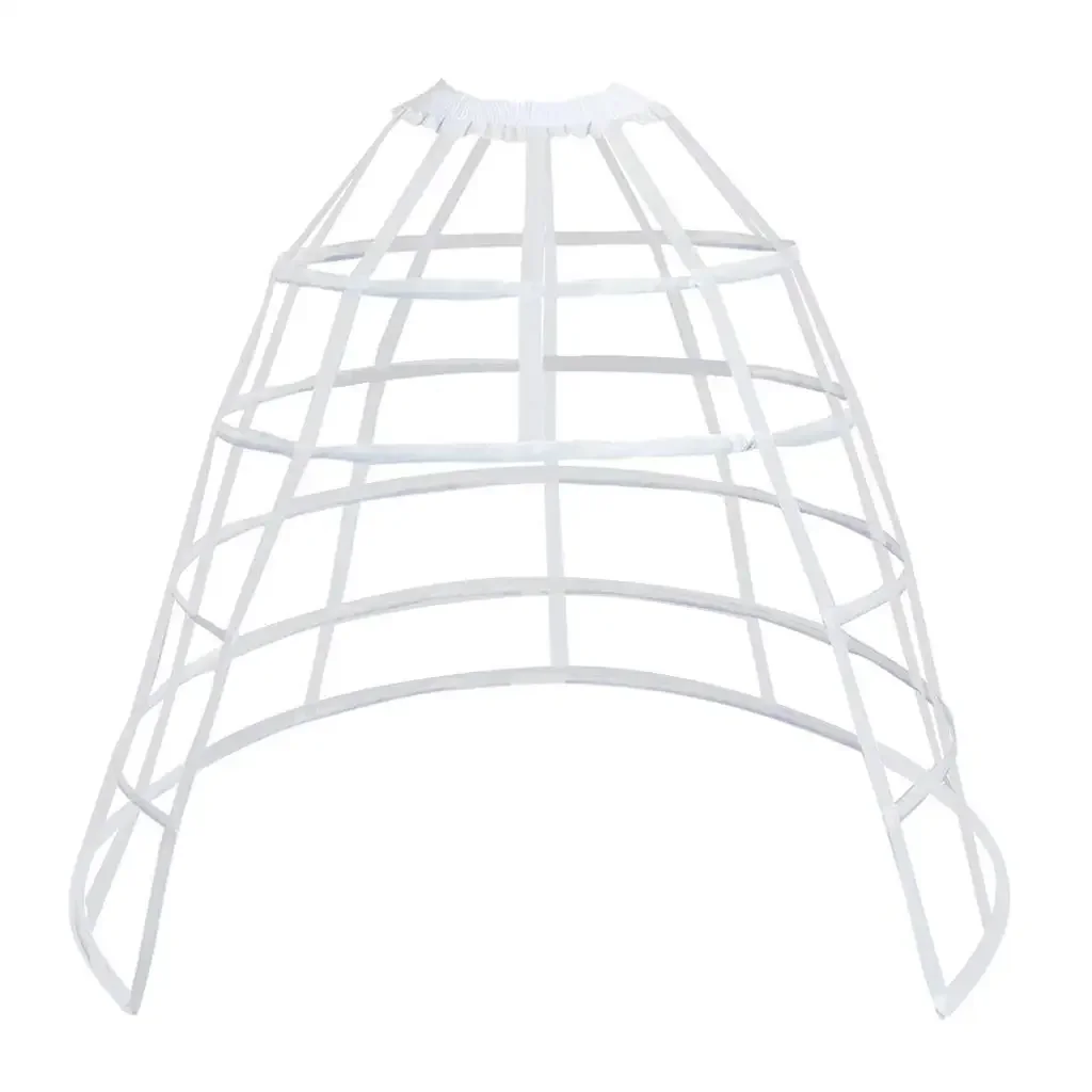 Hot Sale Cage Hoop Skirt Petticoat Dress Pannier 5 Hoops Bustle Cage Crinoline