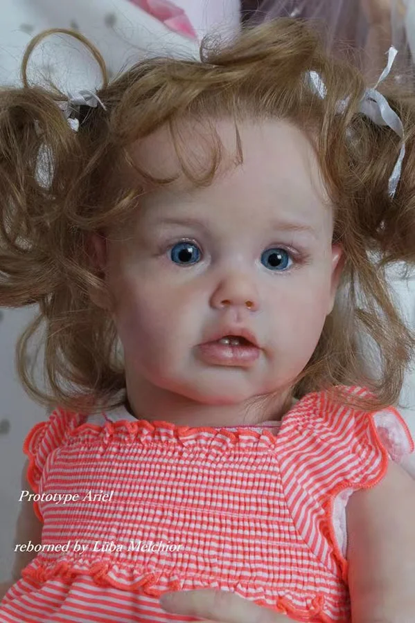 【Full Kit 】FBBD 26\'\' Reborn Baby Doll Ariel By Jaonna Kazmierczak Unpainted Kit Lifelike Soft Touch With Cloth Body DIY Part