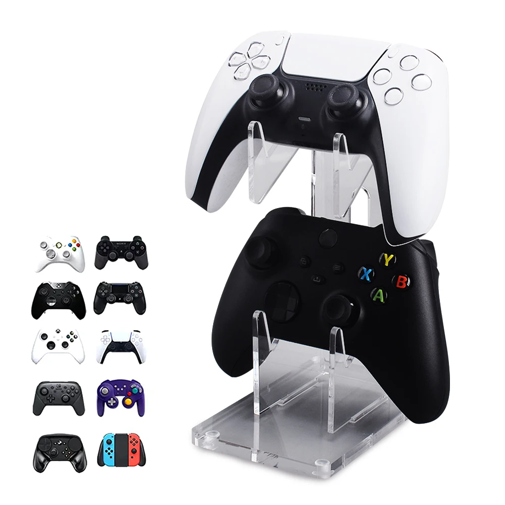 Acrílico Game Handle Display Rack, Desktop Bracket, Jogos, Armazenamento, Suporte, Fit para PS4, PS5, Switch Pro, Xbox Elite, Xbox 360