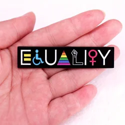 Equality English Word Brooch Funny Badge Accessories